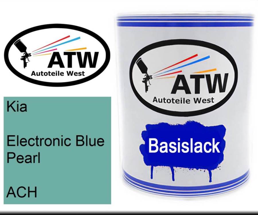 Kia, Electronic Blue Pearl, ACH: 1L Lackdose, von ATW Autoteile West.